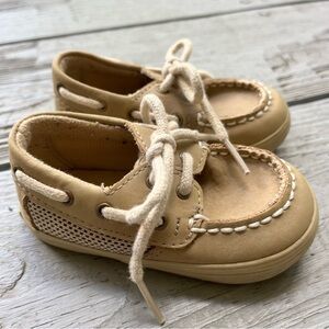 Sperry Kid's Intrepid Crib Shoe Oatmeal Size 3M